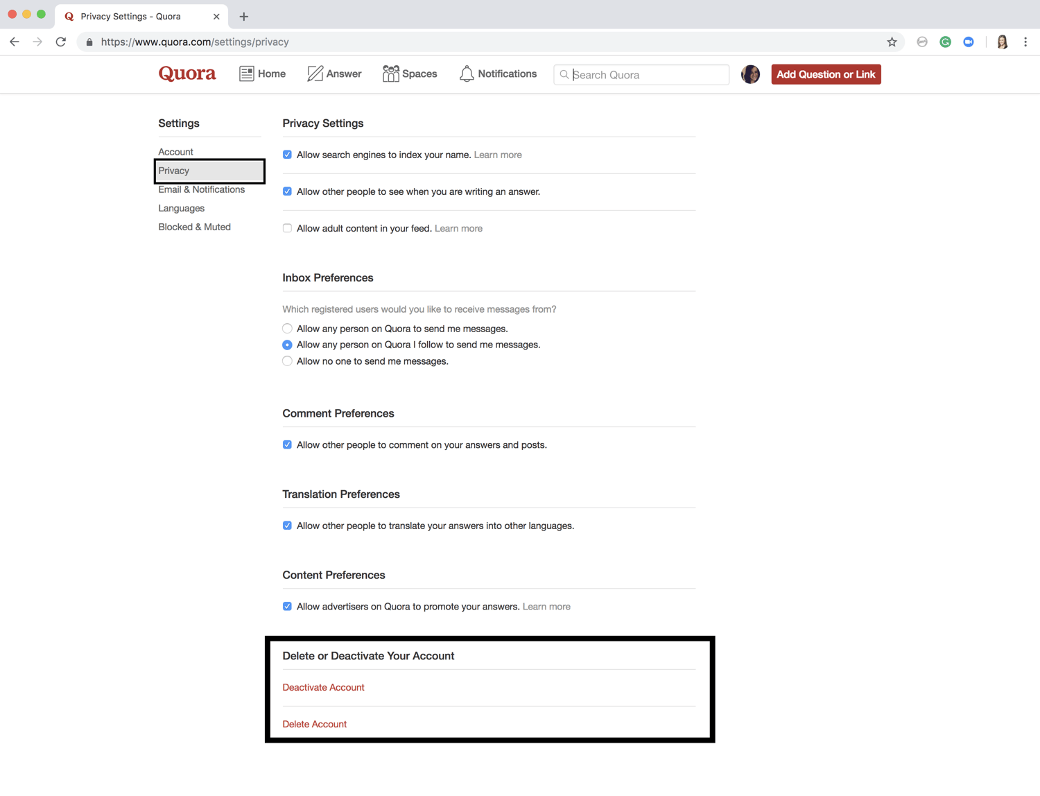 How to Delete Your Quora Account After Quora’s December 2018 Data Breach